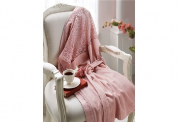 Халат женский + полотенце LINDA розовый